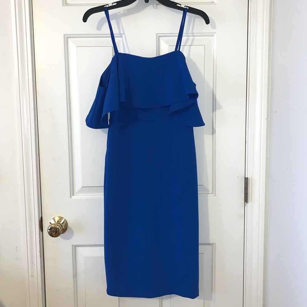 Off the Shoulder Blue Dress
